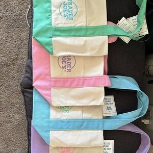 Individual tote bags - Green, Pink, Blue, Purple